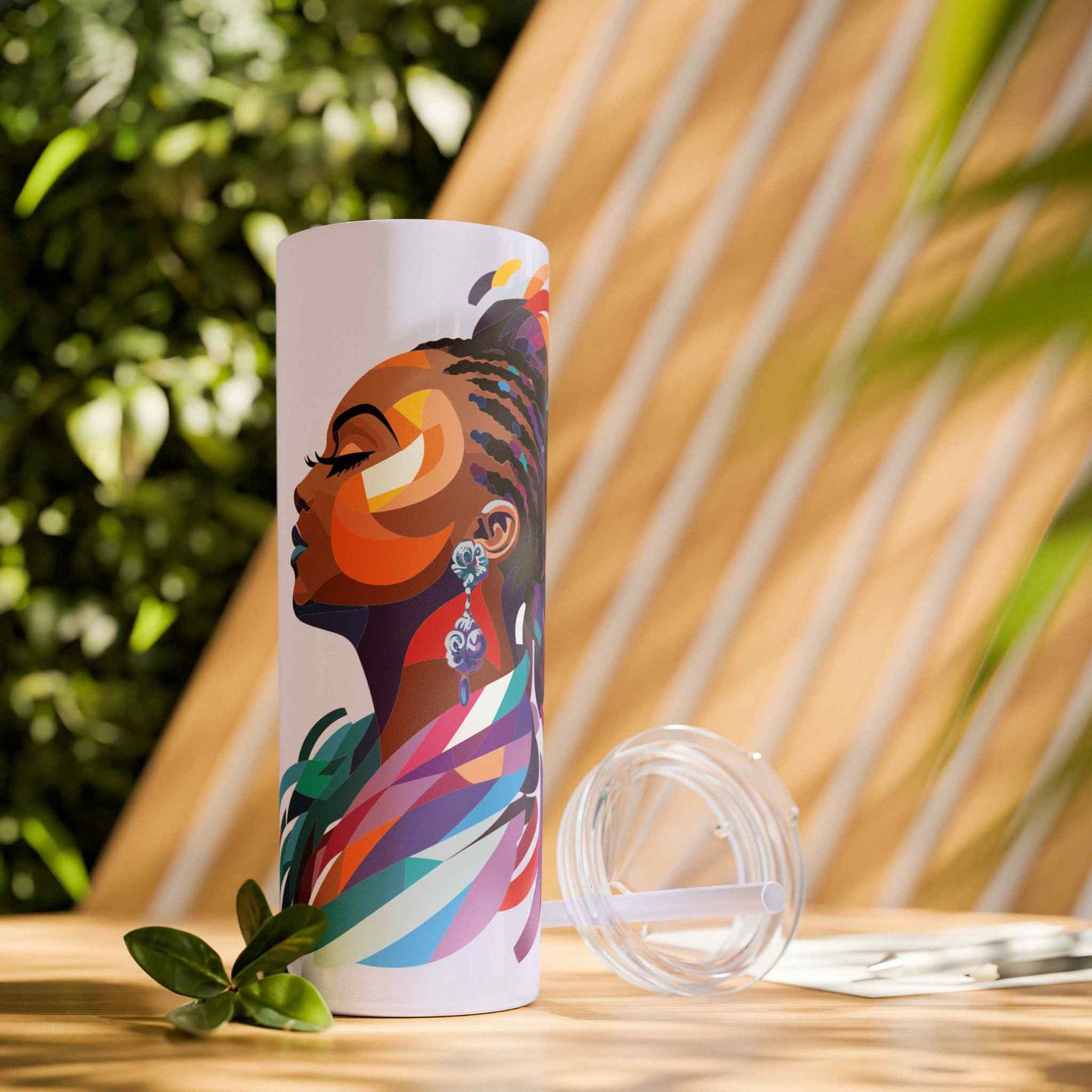 Muse in Multicolor Skinny Tumbler with Straw, 20oz