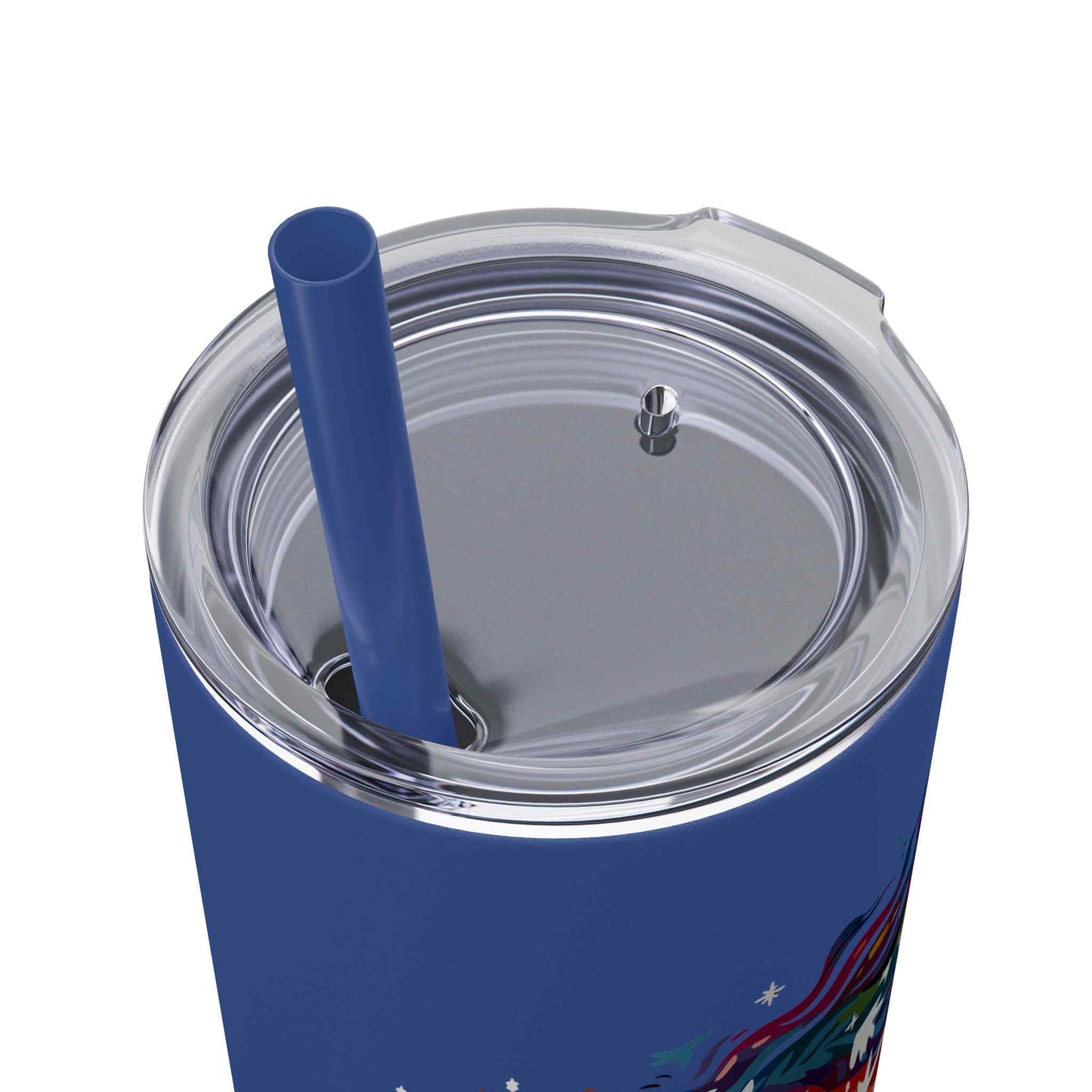 Blush Beauty Skinny Tumbler with Straw, 20oz