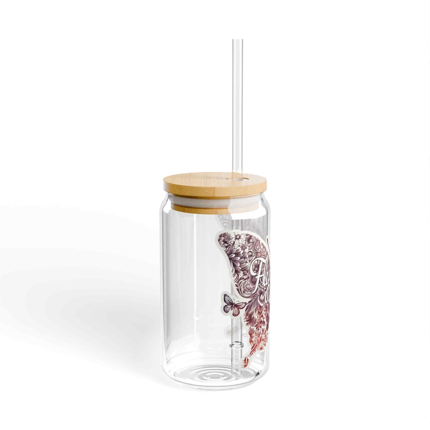 Fly Mama Sipper Glass with Lid, 16oz