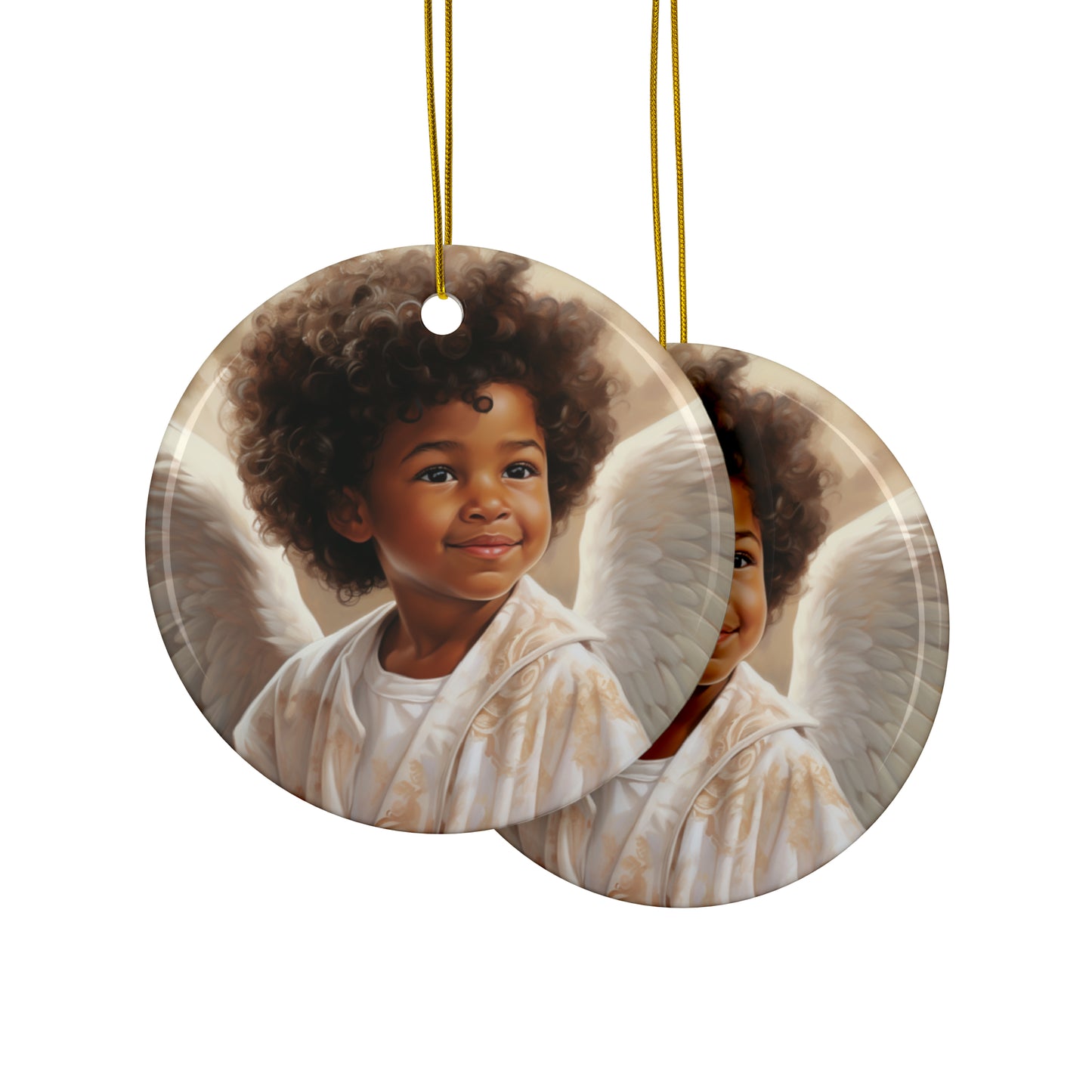 Little Angels Among Us - Ceramic Ornaments (1pc, 3pcs, 5pcs, 10pcs)