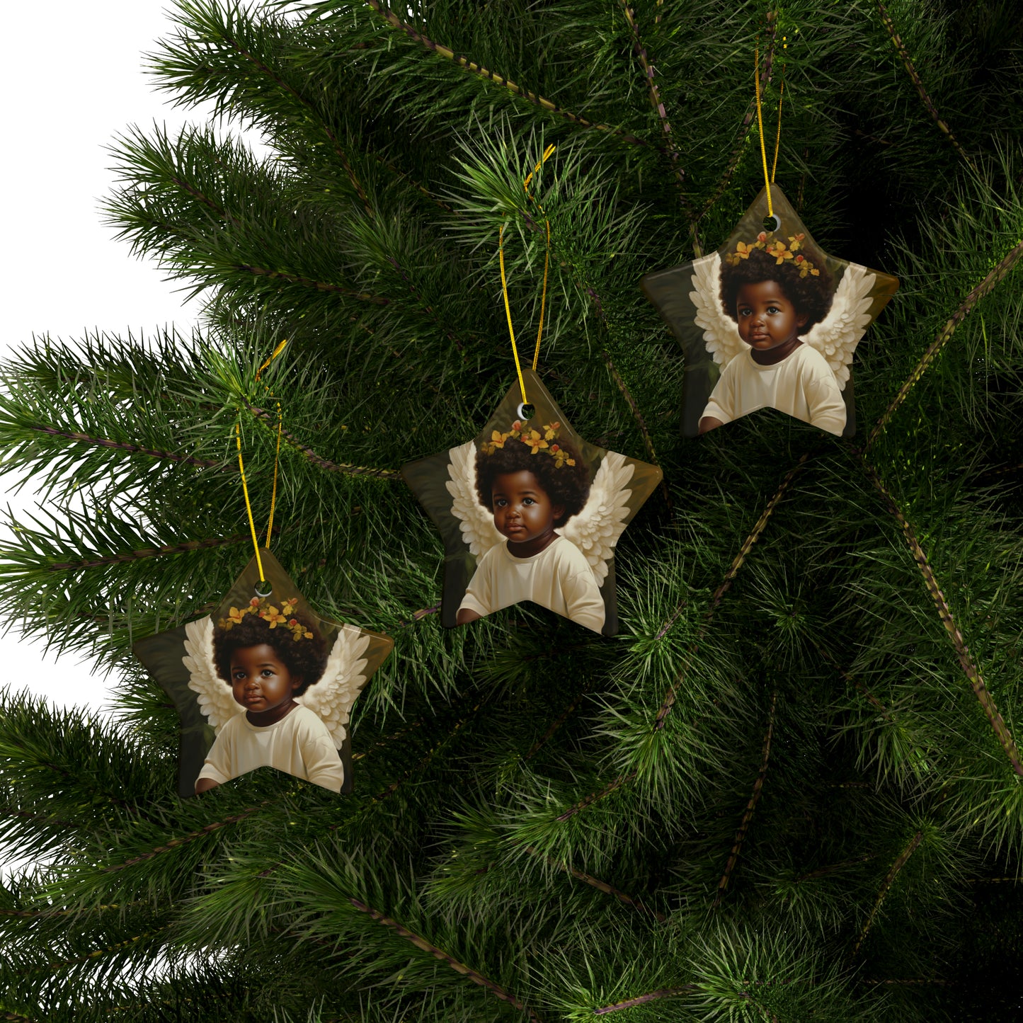 Little Angels Among Us - Ceramic Ornaments (1pc, 3pcs, 5pcs, 10pcs)