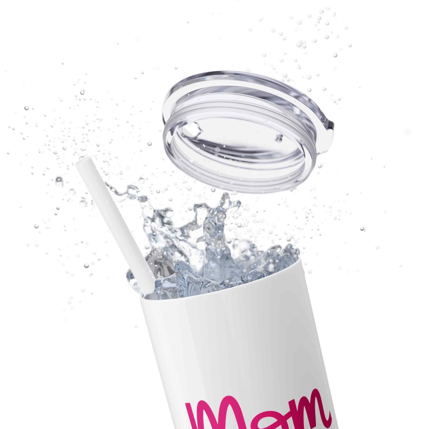 Mom Influencer Skinny Tumbler with Straw, 20oz