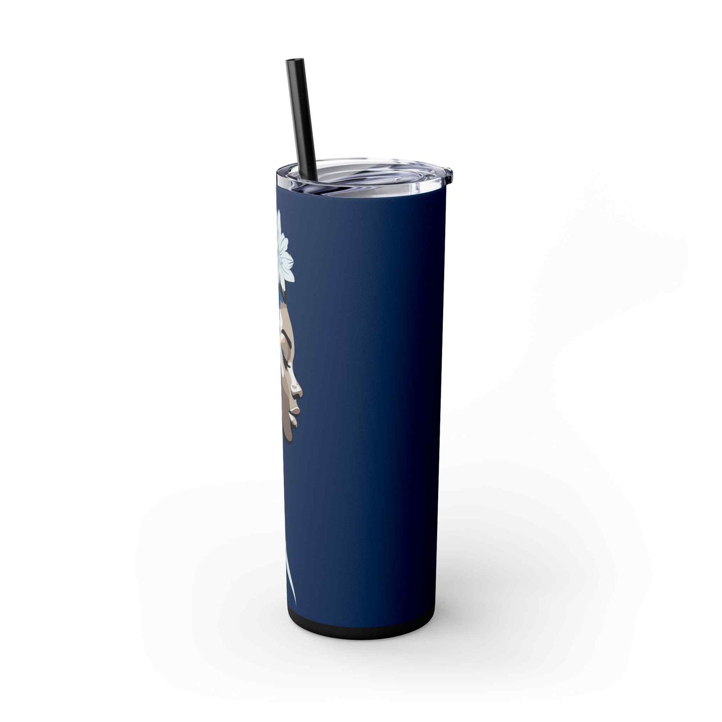 Cobalt Contemplation Skinny Tumbler with Straw, 20oz