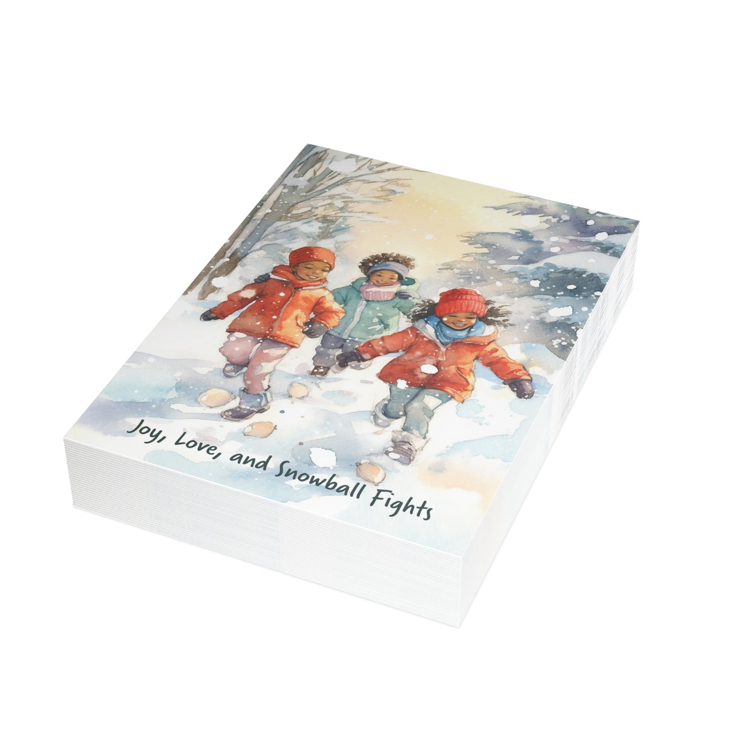 Snowflakes and Smiles Greeting Cards (10, 30, and 50pcs)