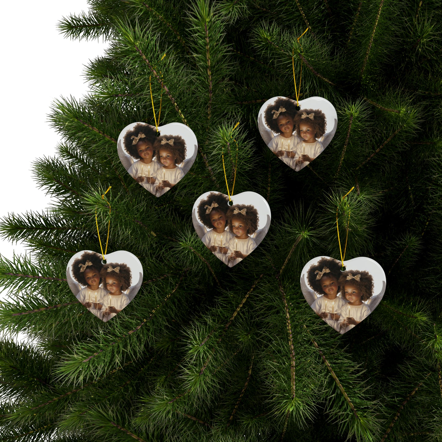 Little Angels Among Us - Ceramic Ornaments (1pc, 3pcs, 5pcs, 10pcs)