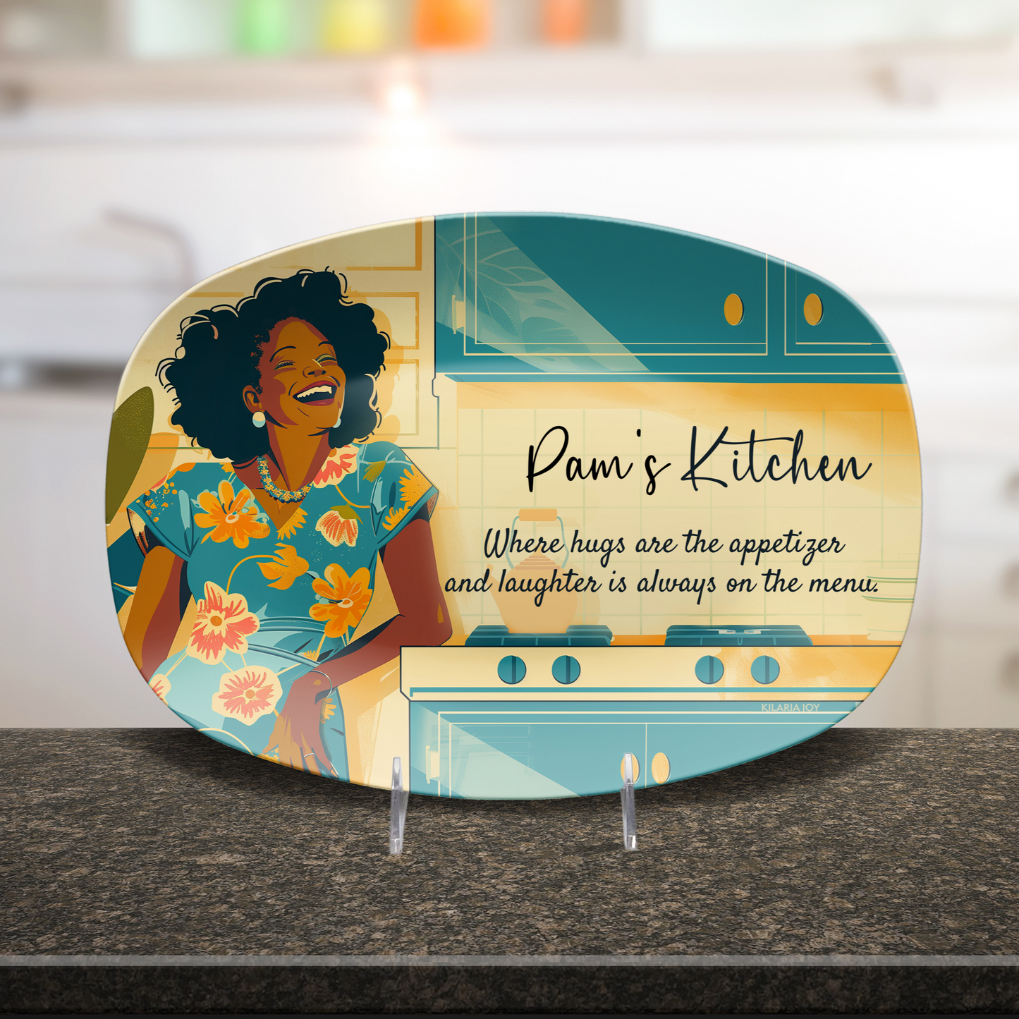 Hugs & Laughter Personalized Large Serving Platter
