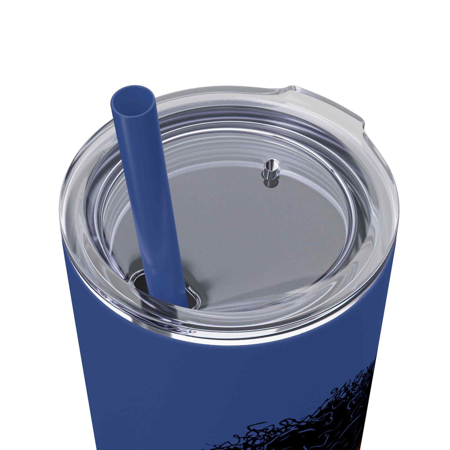 Book Girly Skinny Tumbler with Straw, 20oz