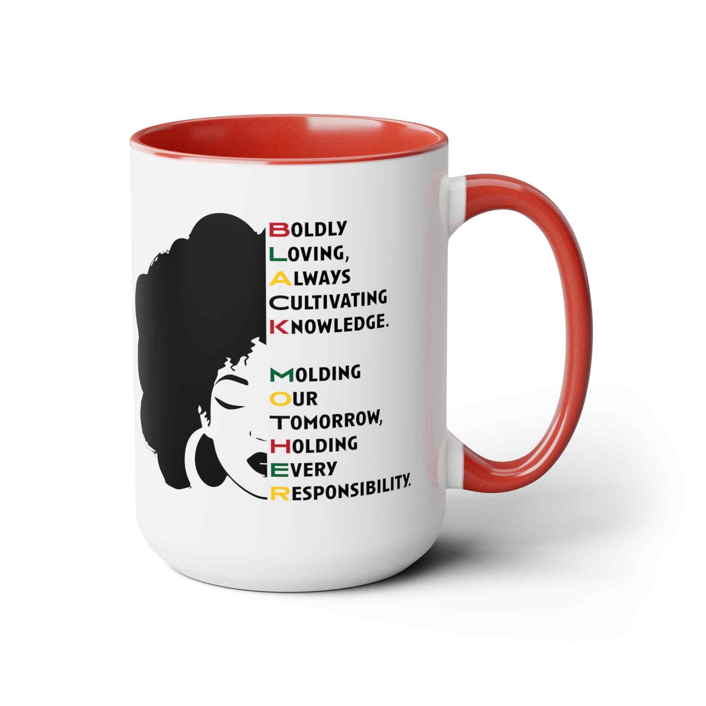 Black Mother Two-Tone Coffee Mug, 15oz