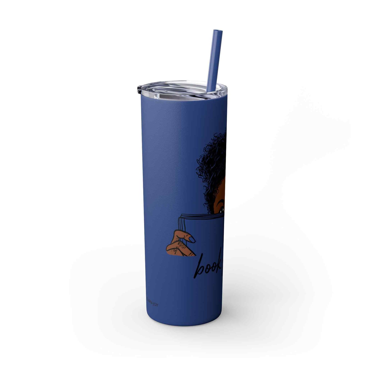 Book Girly Skinny Tumbler with Straw, 20oz