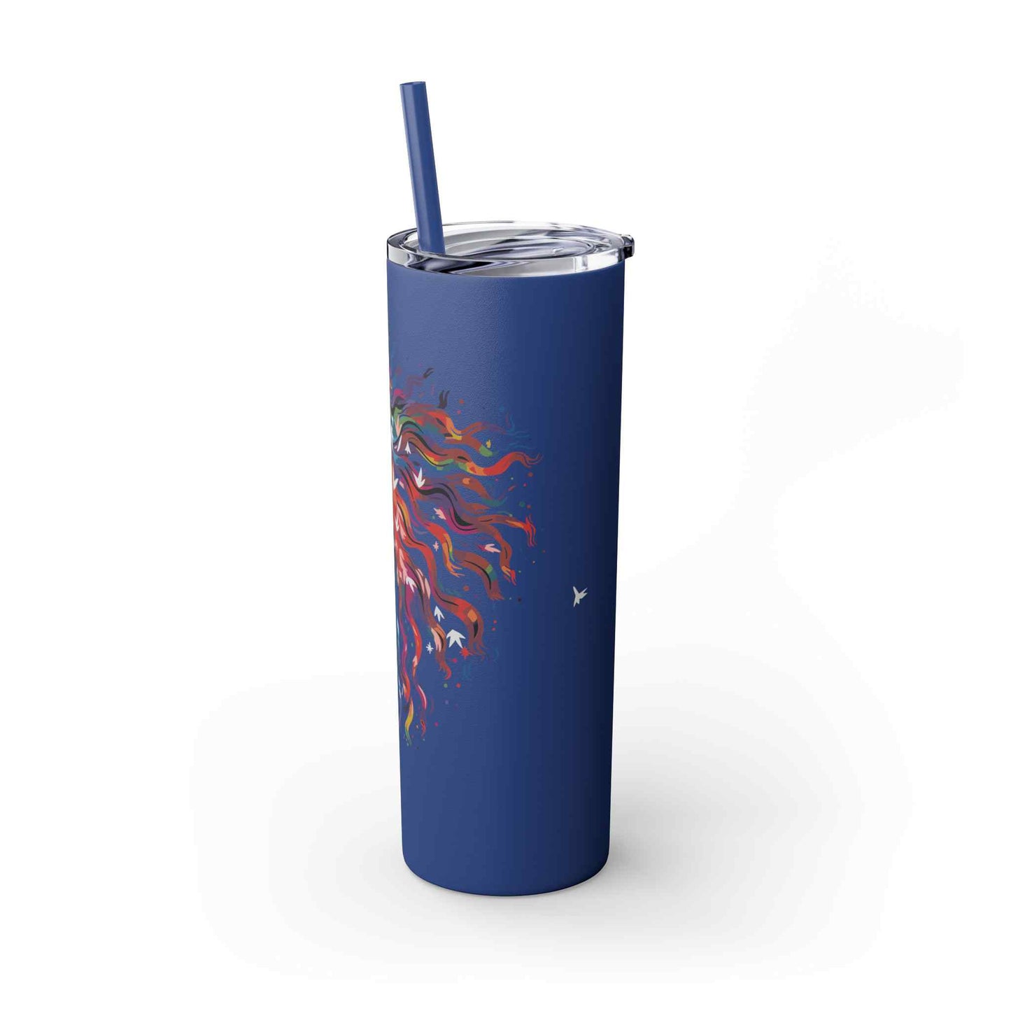 Blush Beauty Skinny Tumbler with Straw, 20oz