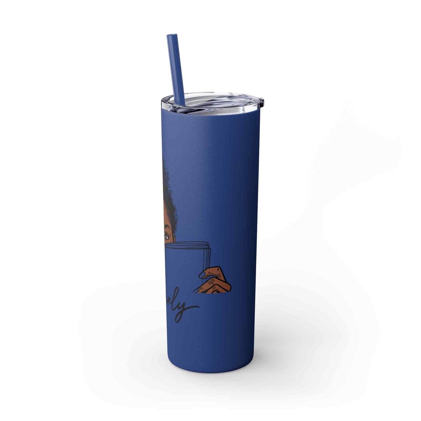 Book Girly Skinny Tumbler with Straw, 20oz