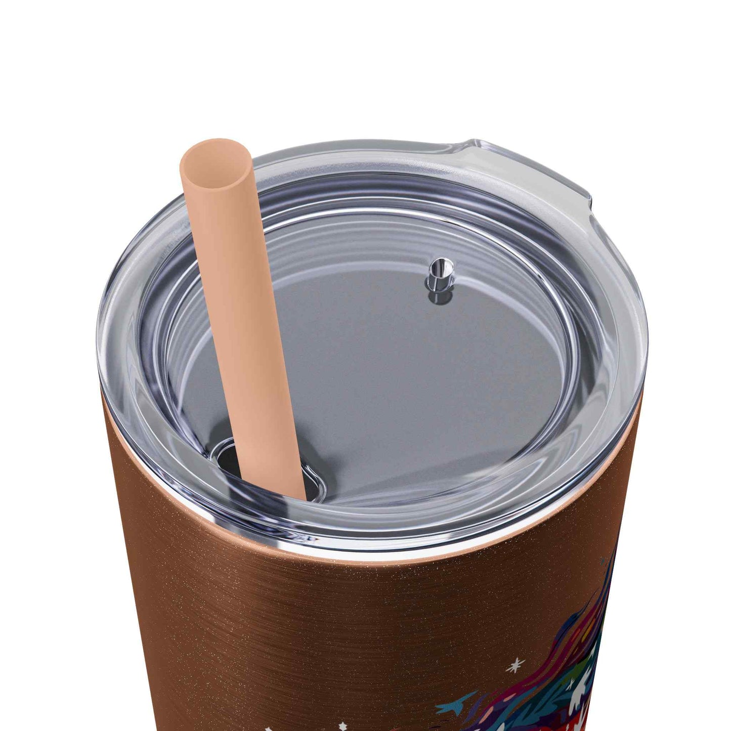 Blush Beauty Skinny Tumbler with Straw, 20oz