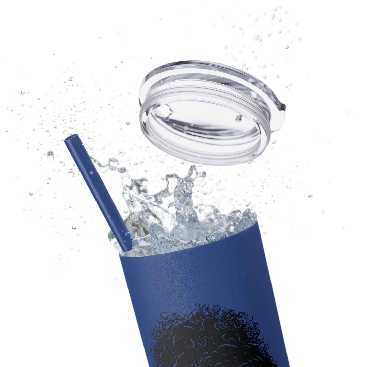 Book Girly Skinny Tumbler with Straw, 20oz