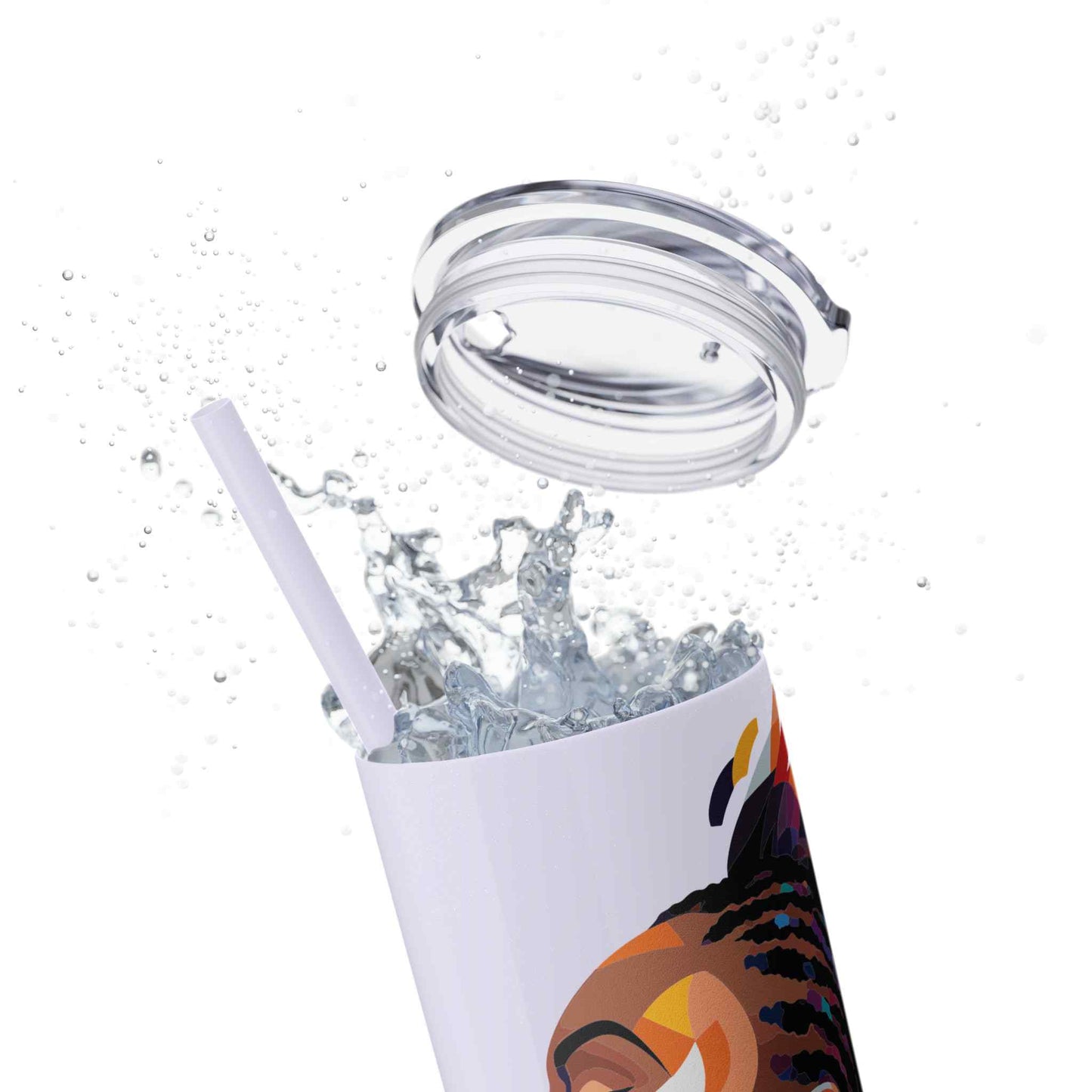 Muse in Multicolor Skinny Tumbler with Straw, 20oz