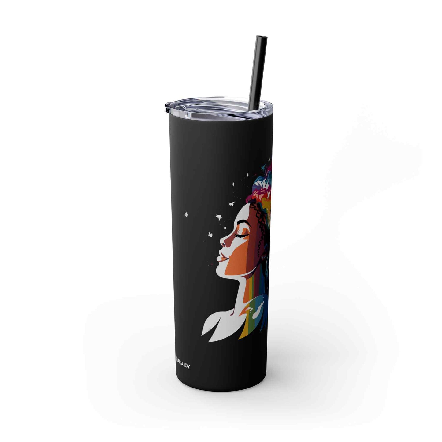 Blush Beauty Skinny Tumbler with Straw, 20oz