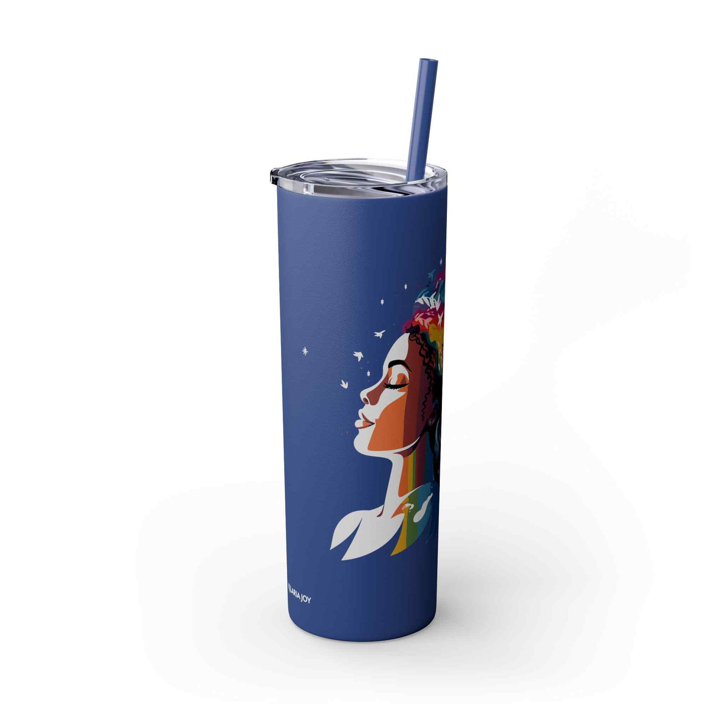 Blush Beauty Skinny Tumbler with Straw, 20oz