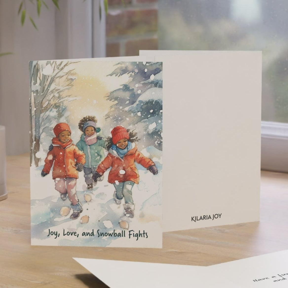 Snowflakes and Smiles Greeting Cards (10, 30, and 50pcs)