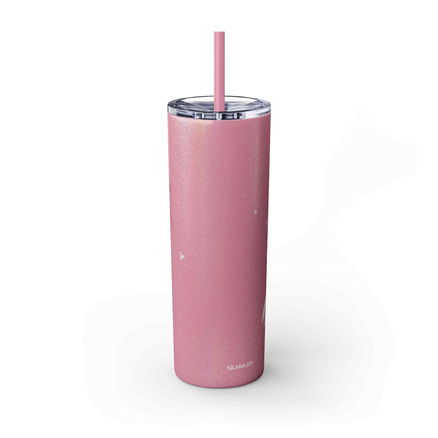 Blush Beauty Skinny Tumbler with Straw, 20oz