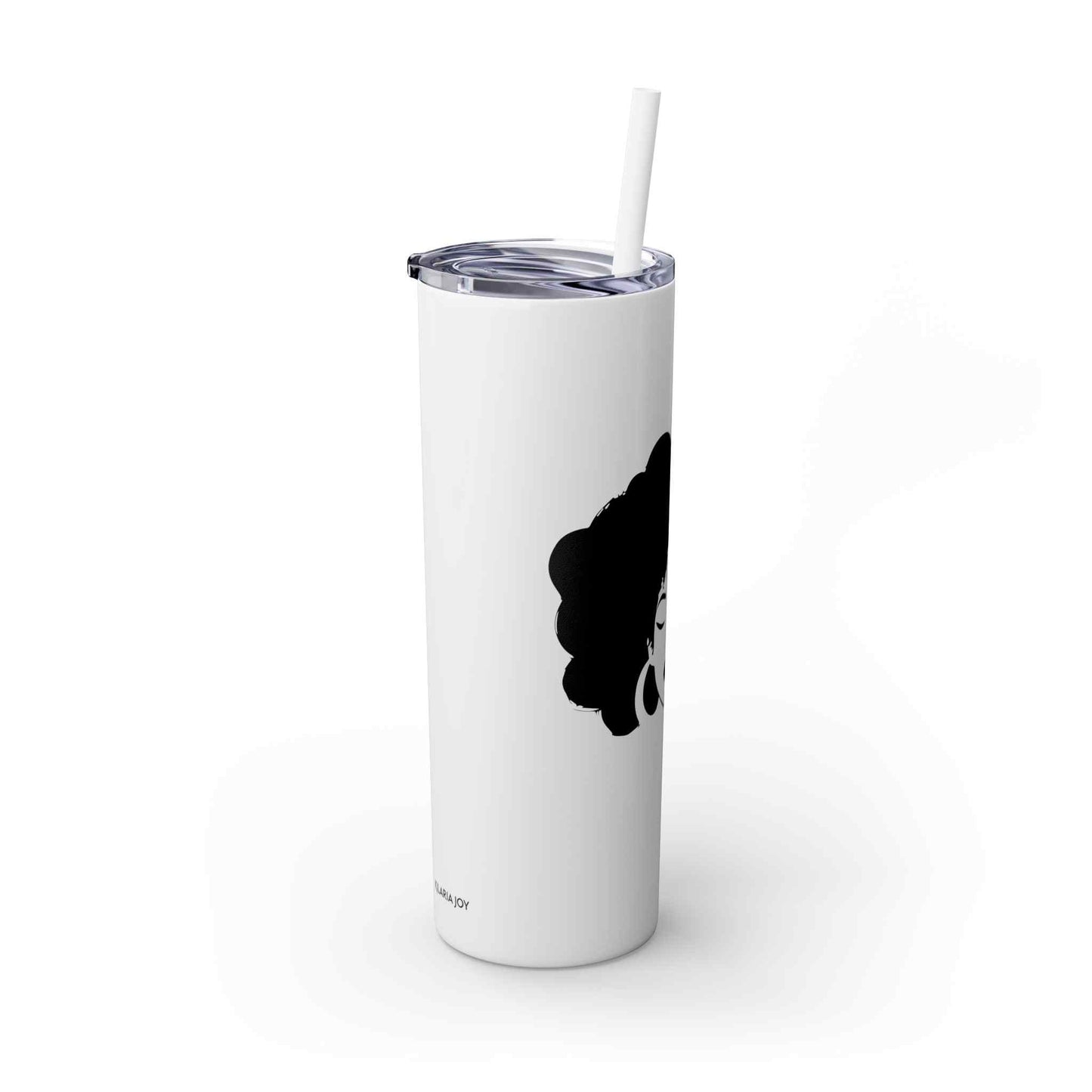 BLACK MOTHER Skinny Tumbler with Straw, 20oz