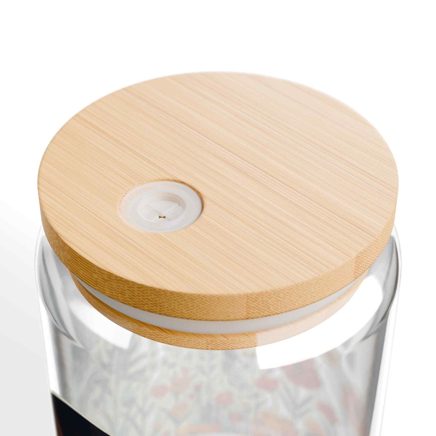 Spring Reflections Sipper Glass with Lid, 16oz