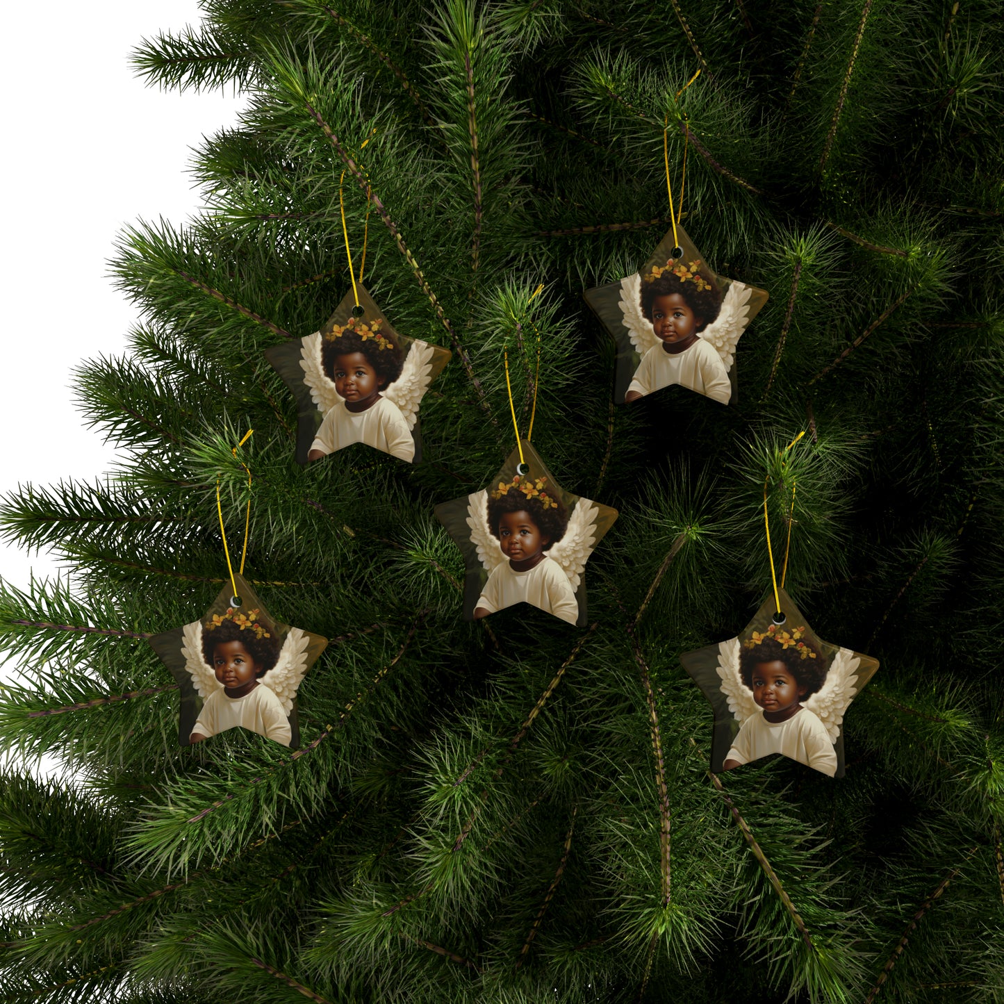 Little Angels Among Us - Ceramic Ornaments (1pc, 3pcs, 5pcs, 10pcs)