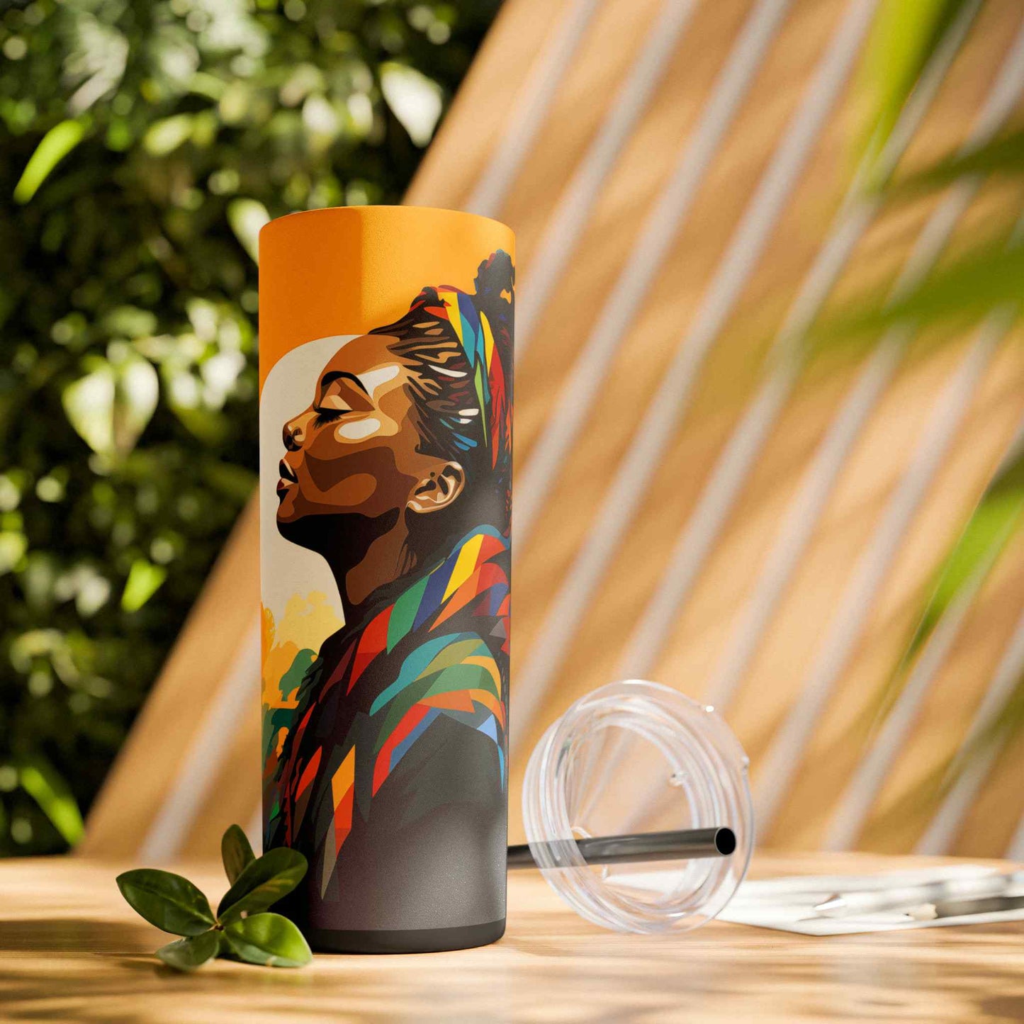 Chroma Tranquility Skinny Tumbler with Straw, 20oz