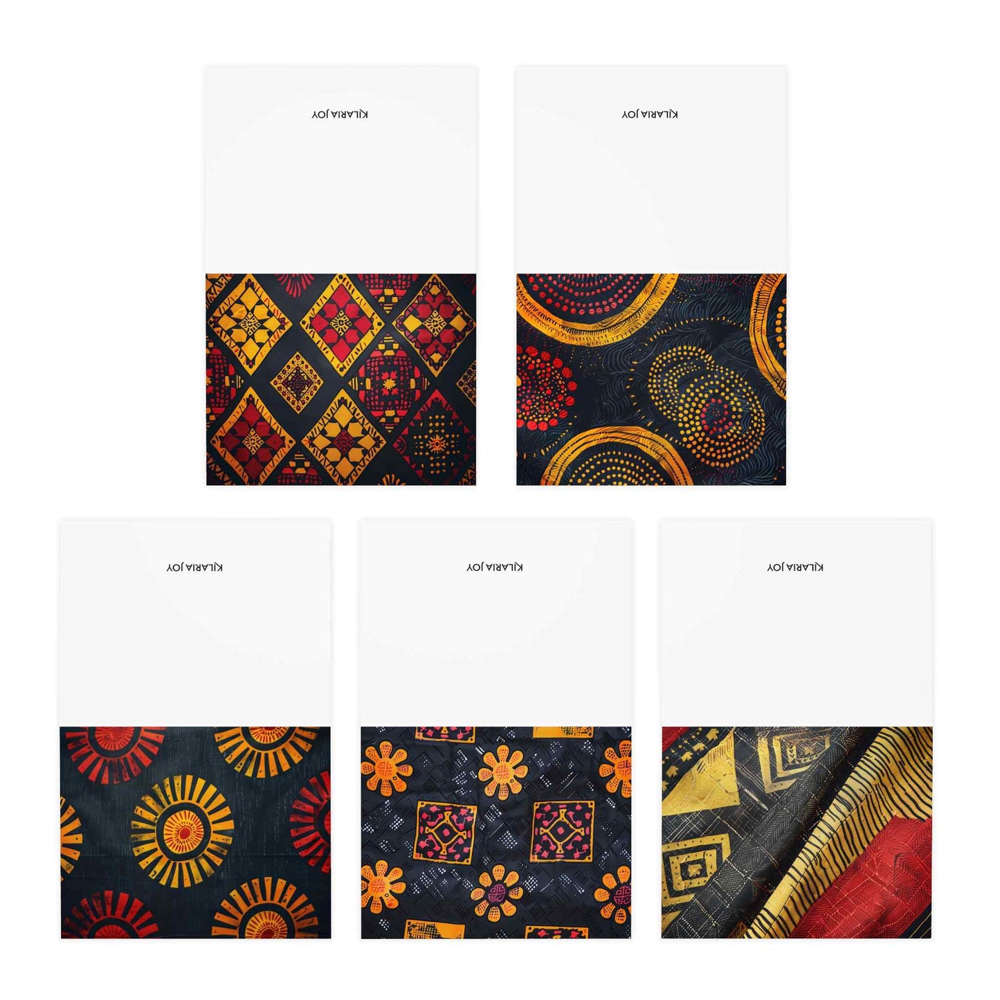 Intense Joy Multi-Design Blank Note Cards (5-Pack)