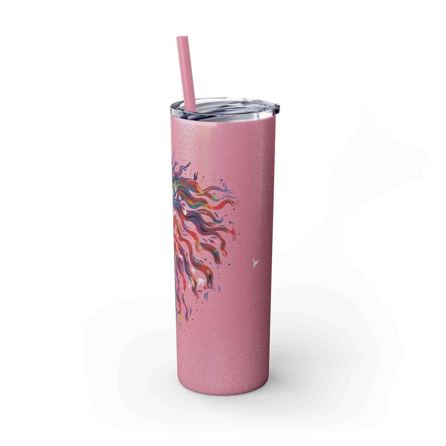 Blush Beauty Skinny Tumbler with Straw, 20oz
