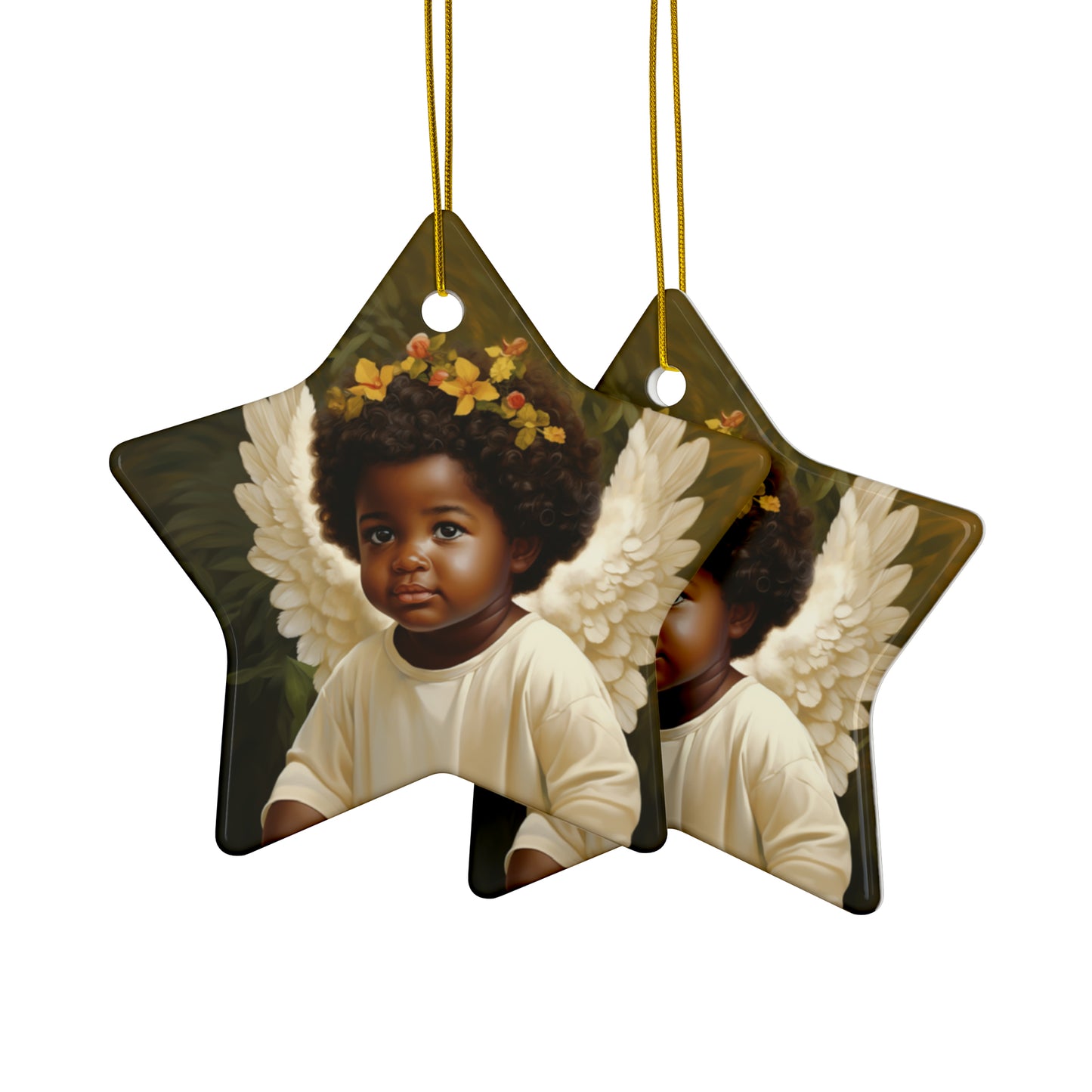 Little Angels Among Us - Ceramic Ornaments (1pc, 3pcs, 5pcs, 10pcs)
