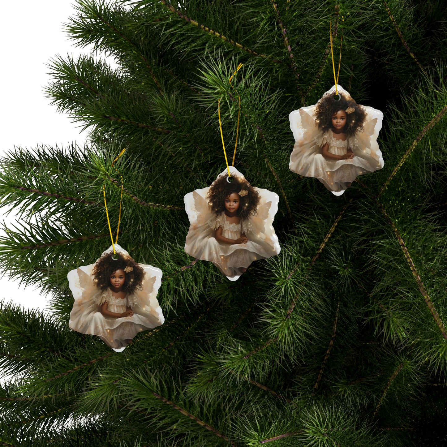 Little Angels Among Us - Ceramic Ornaments (1pc, 3pcs, 5pcs, 10pcs)