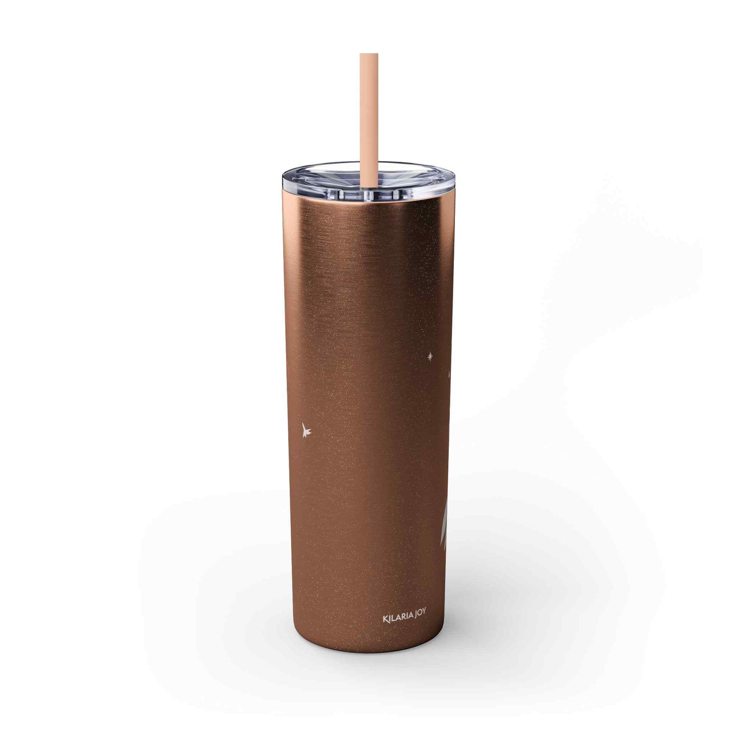 Blush Beauty Skinny Tumbler with Straw, 20oz