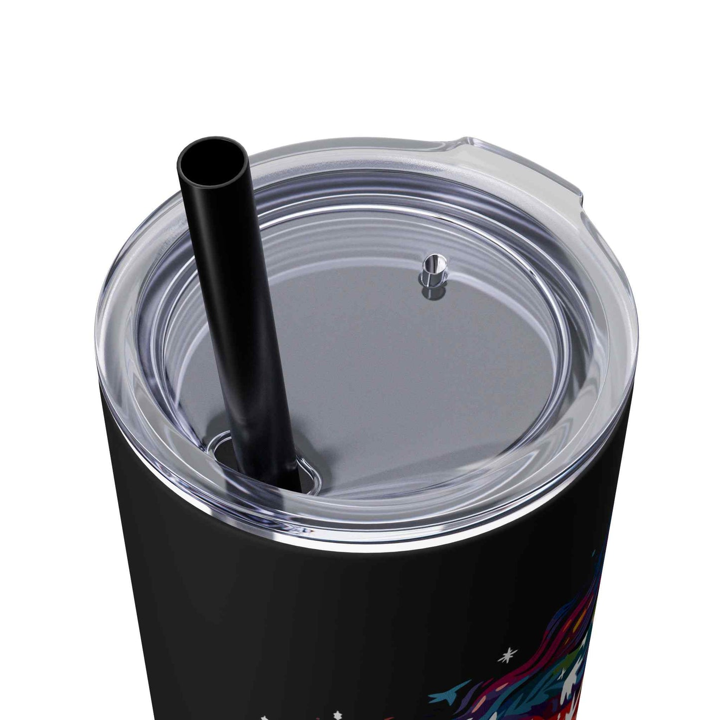 Blush Beauty Skinny Tumbler with Straw, 20oz