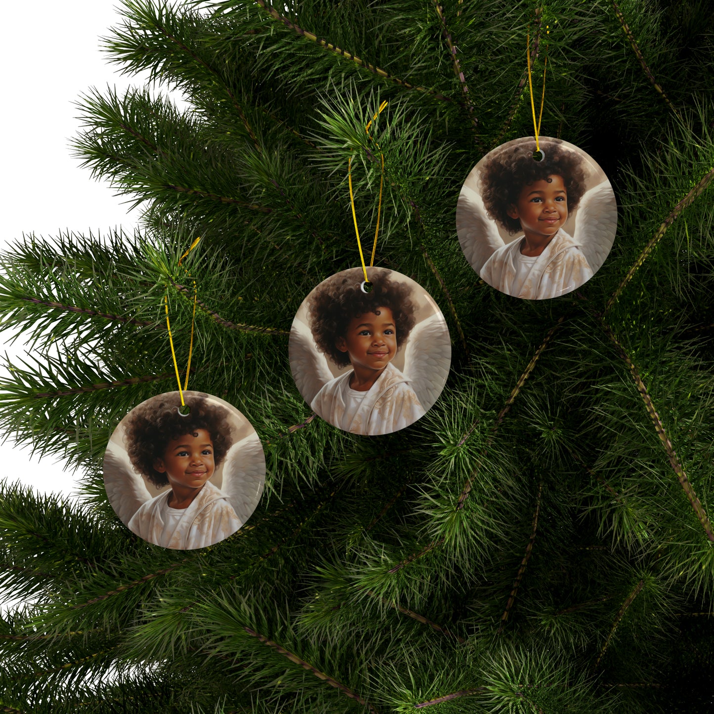 Little Angels Among Us - Ceramic Ornaments (1pc, 3pcs, 5pcs, 10pcs)