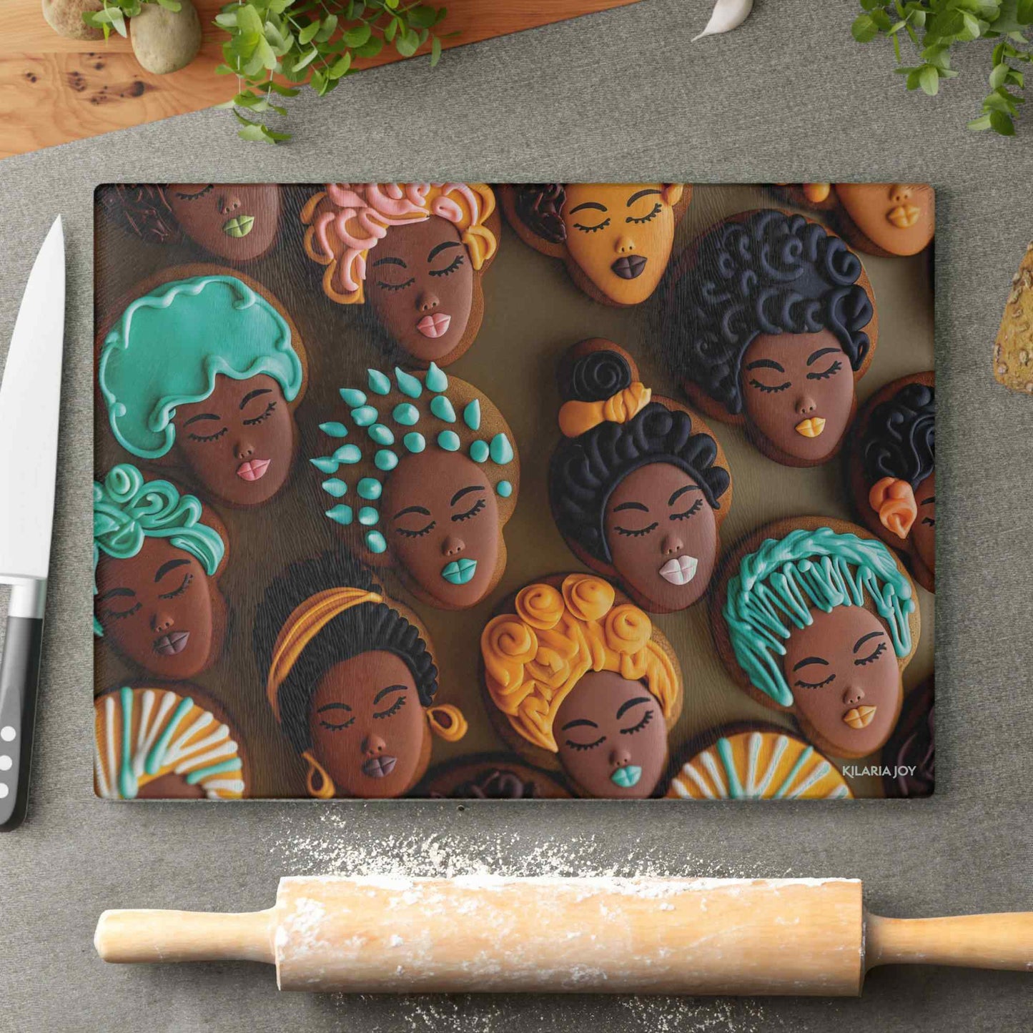 Bake It Black Premium Glass Cutting Board