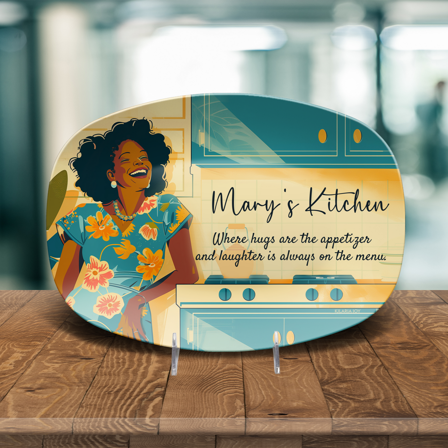 Hugs & Laughter Personalized Large Serving Platter