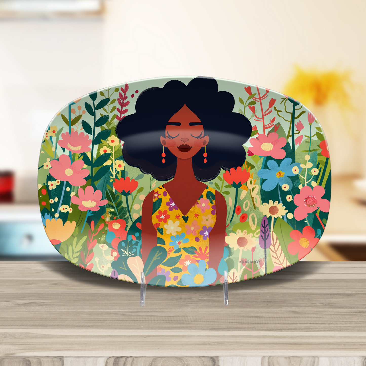 Peaceful Petals Large Serving Platter