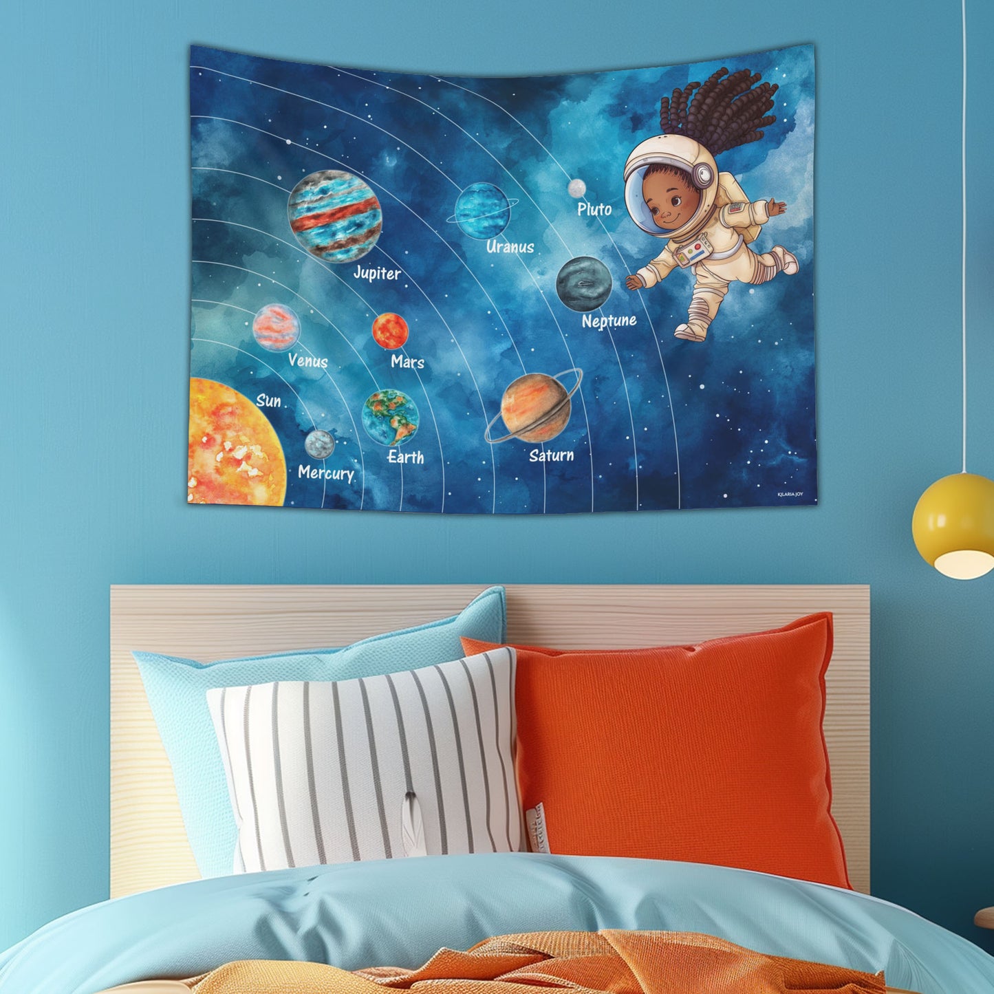 Galactic Explorer Girl's Wall Tapestry