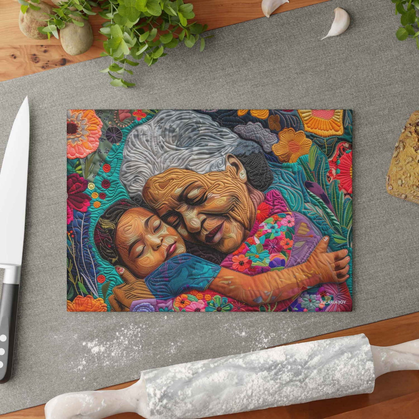 Grandma's Embrace Premium Glass Cutting Board