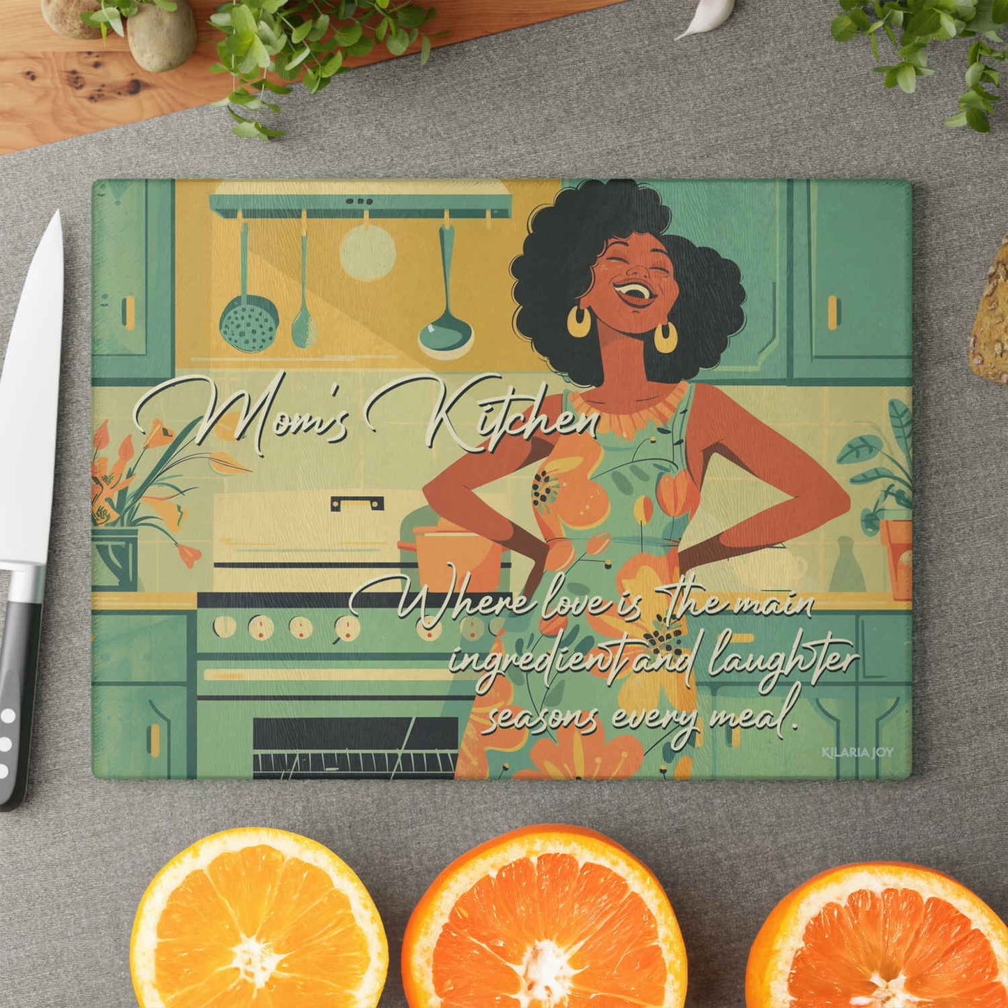 Mom's Kitchen Premium Glass Cutting Board