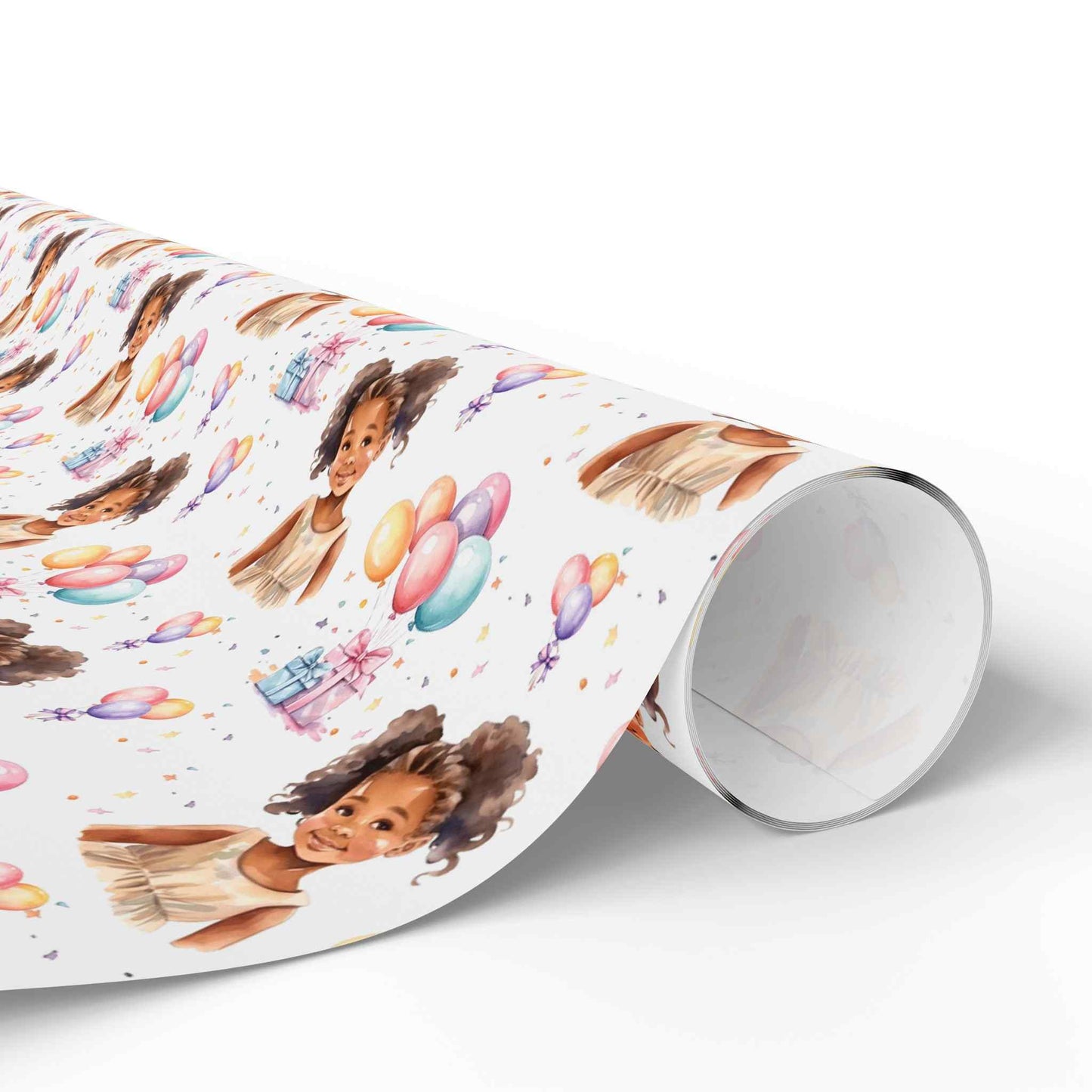 Pigtails and Presents Wrapping Paper