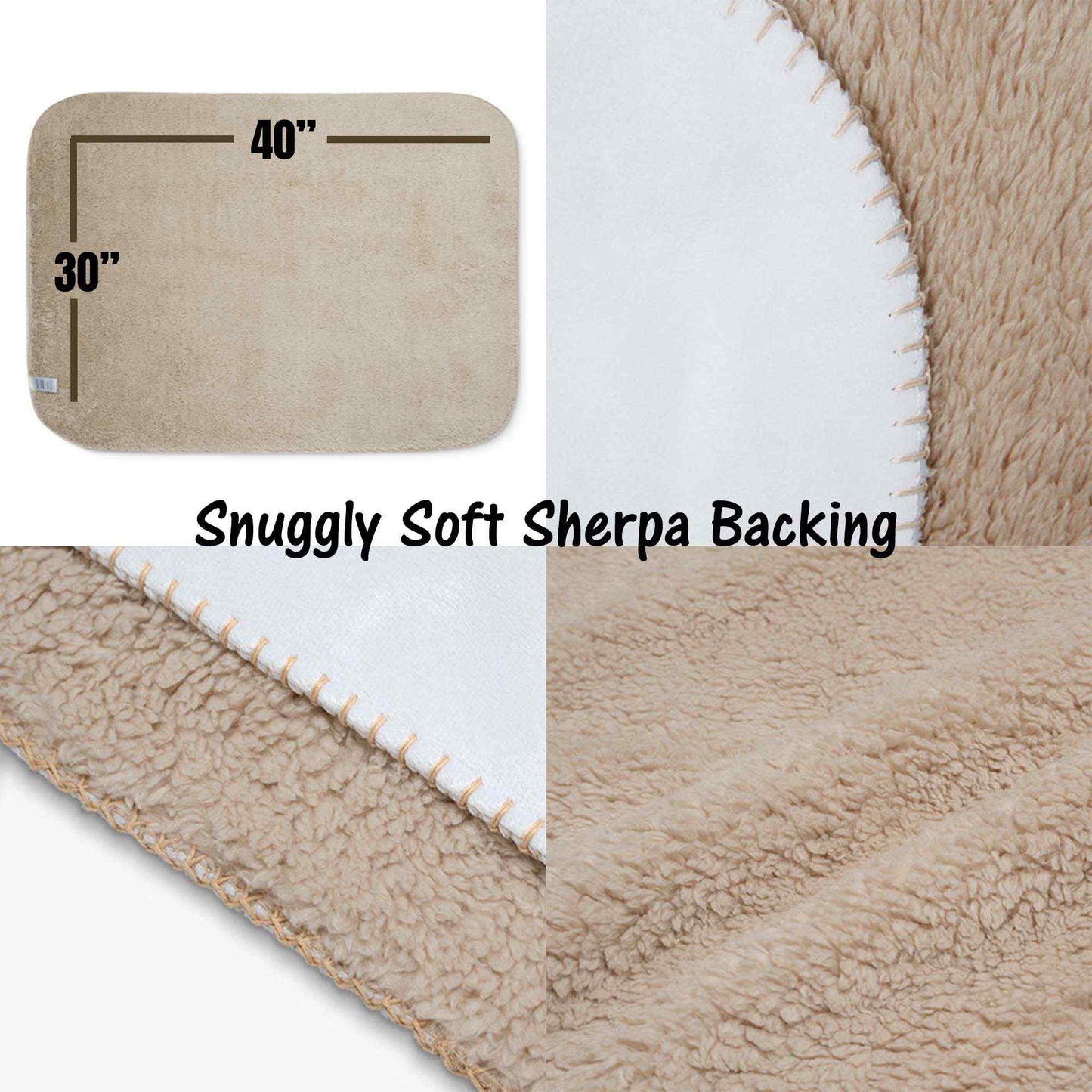 Floating on Smiles Snuggly Sherpa Baby Blanket, 40"x30"