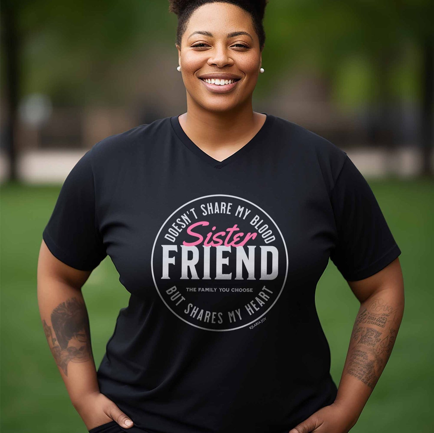 Sister Friend Shirt Women's Premium V-neck T-shirt