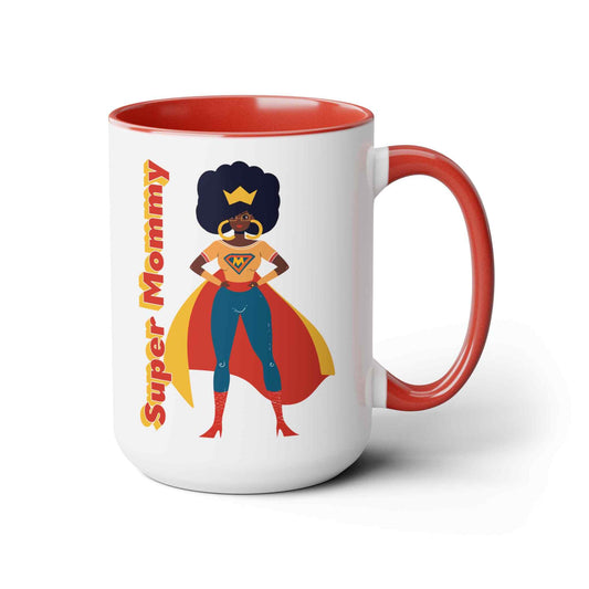 Super Mommy Two-Tone Coffee Mug, 15oz