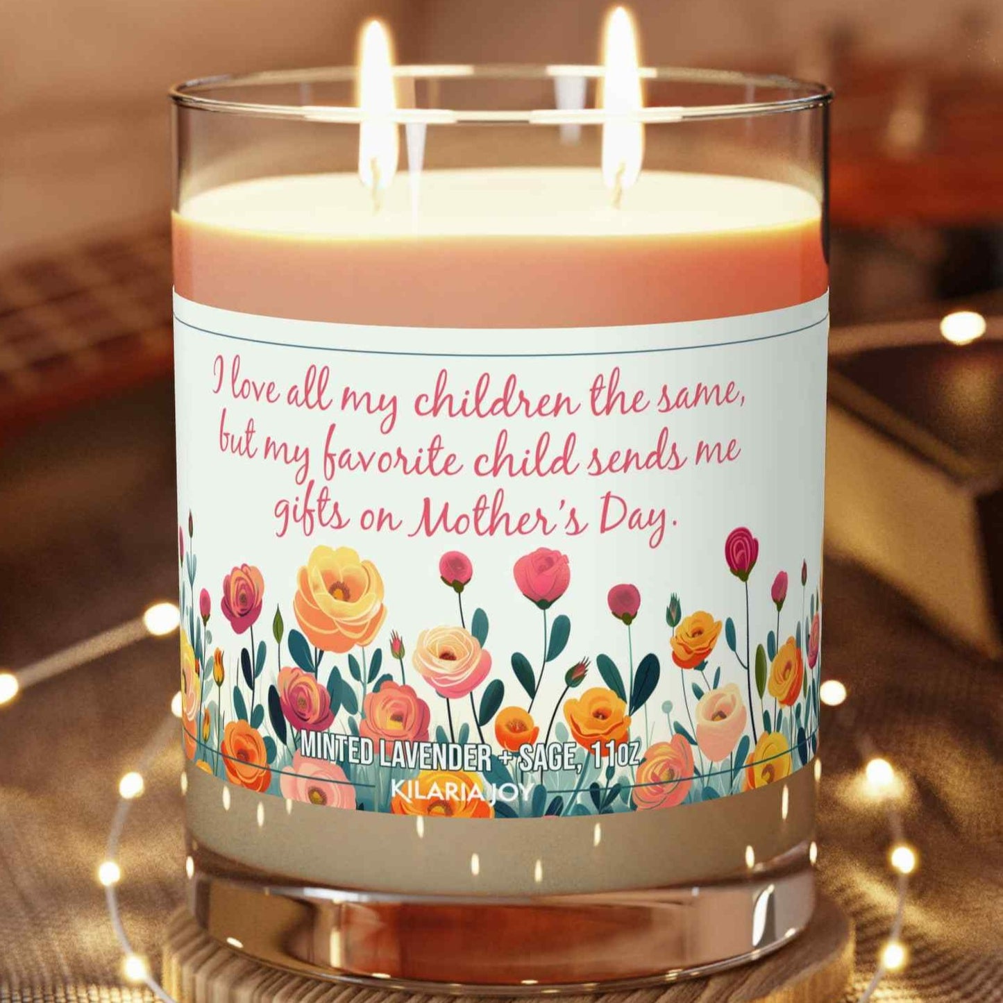 Mama's Favorite Premium 11oz Scented Glass Candle