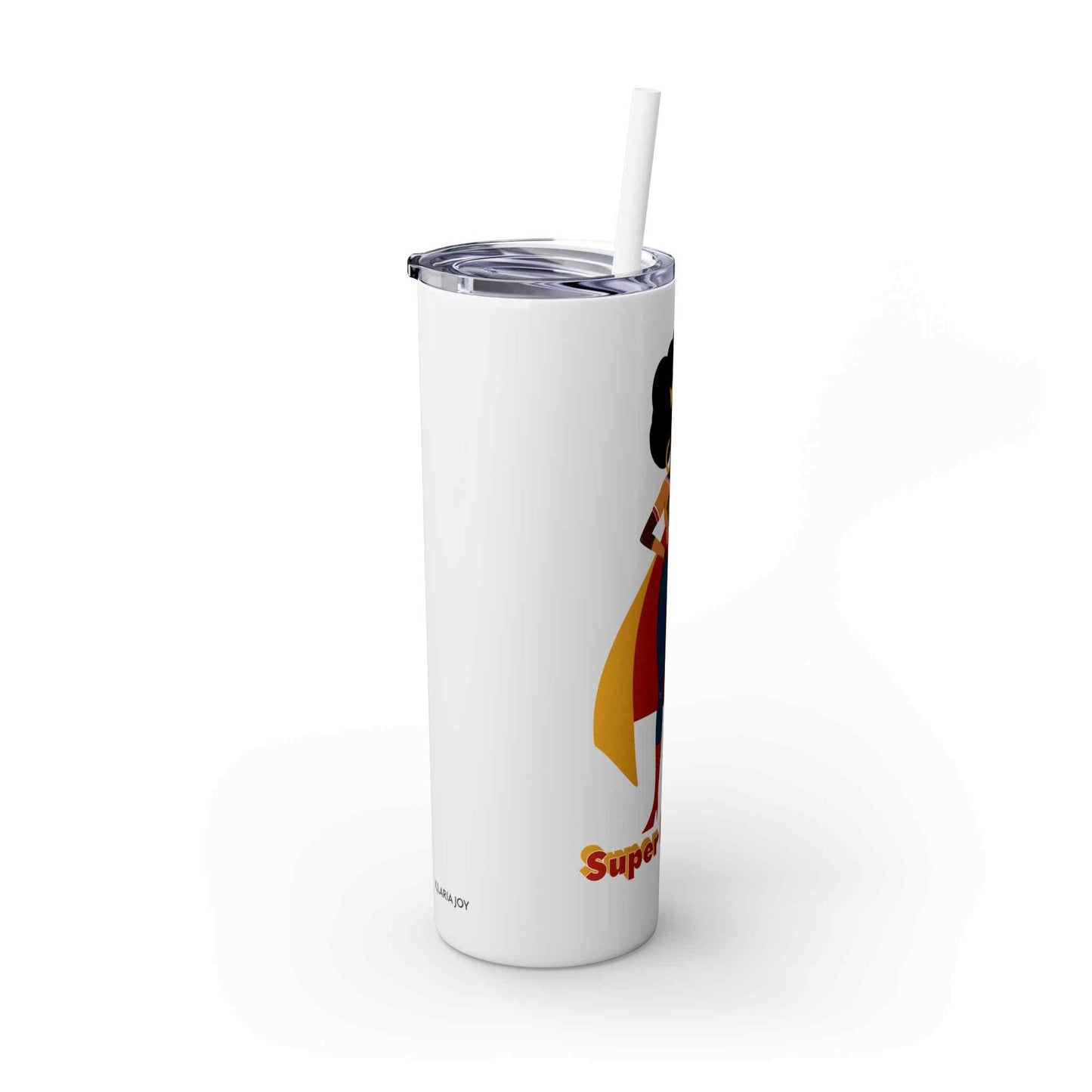 Super Mommy Skinny Tumbler with Straw, 20oz