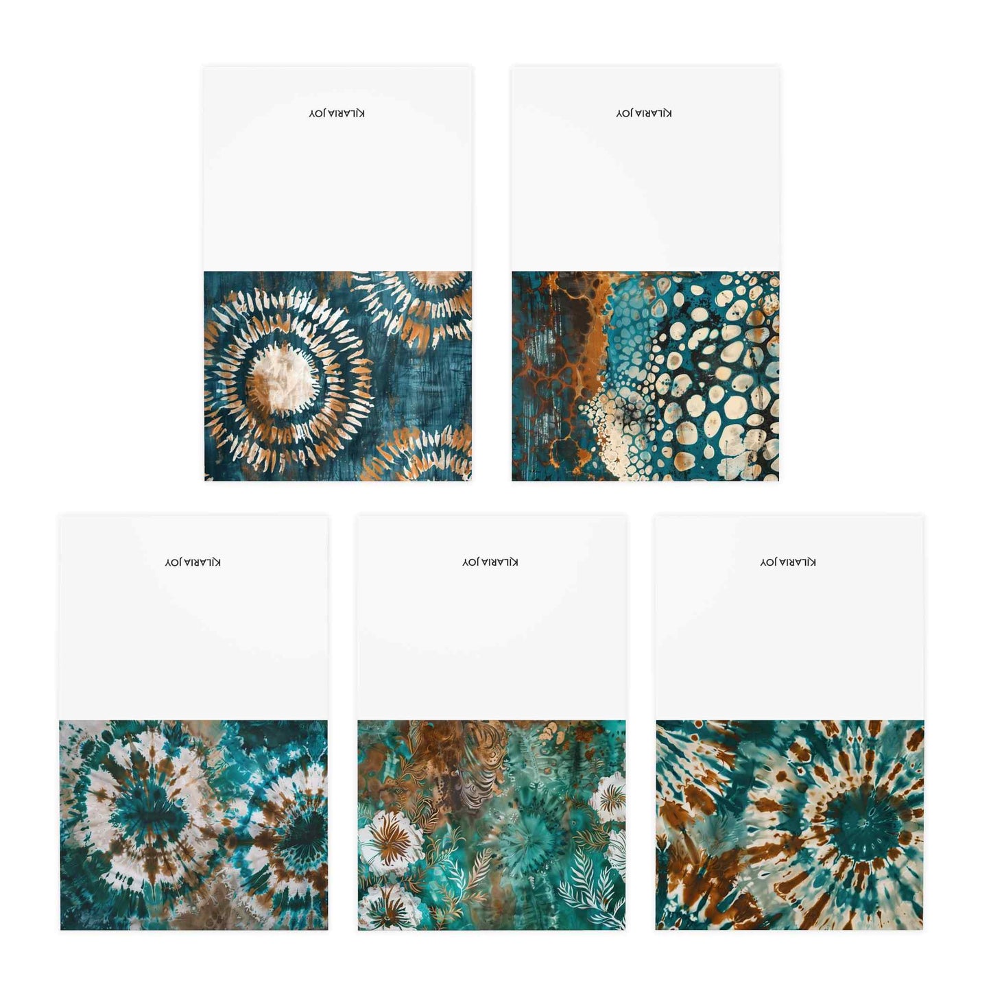 Tranquil Batik Multi-Design Blank Note Cards (5-Pack)