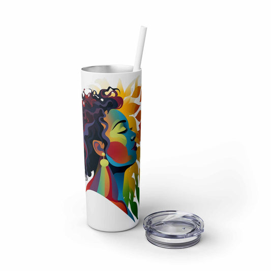 Her Hue Story Skinny Tumbler with Straw, 20oz