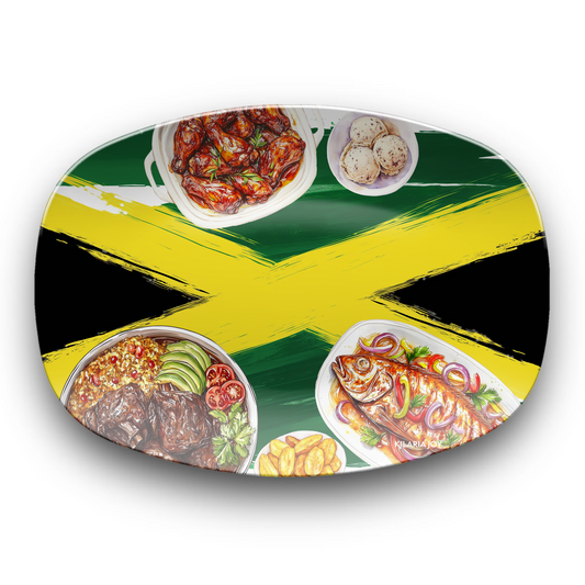 Jamaican Feast Celebration Large Serving Platter