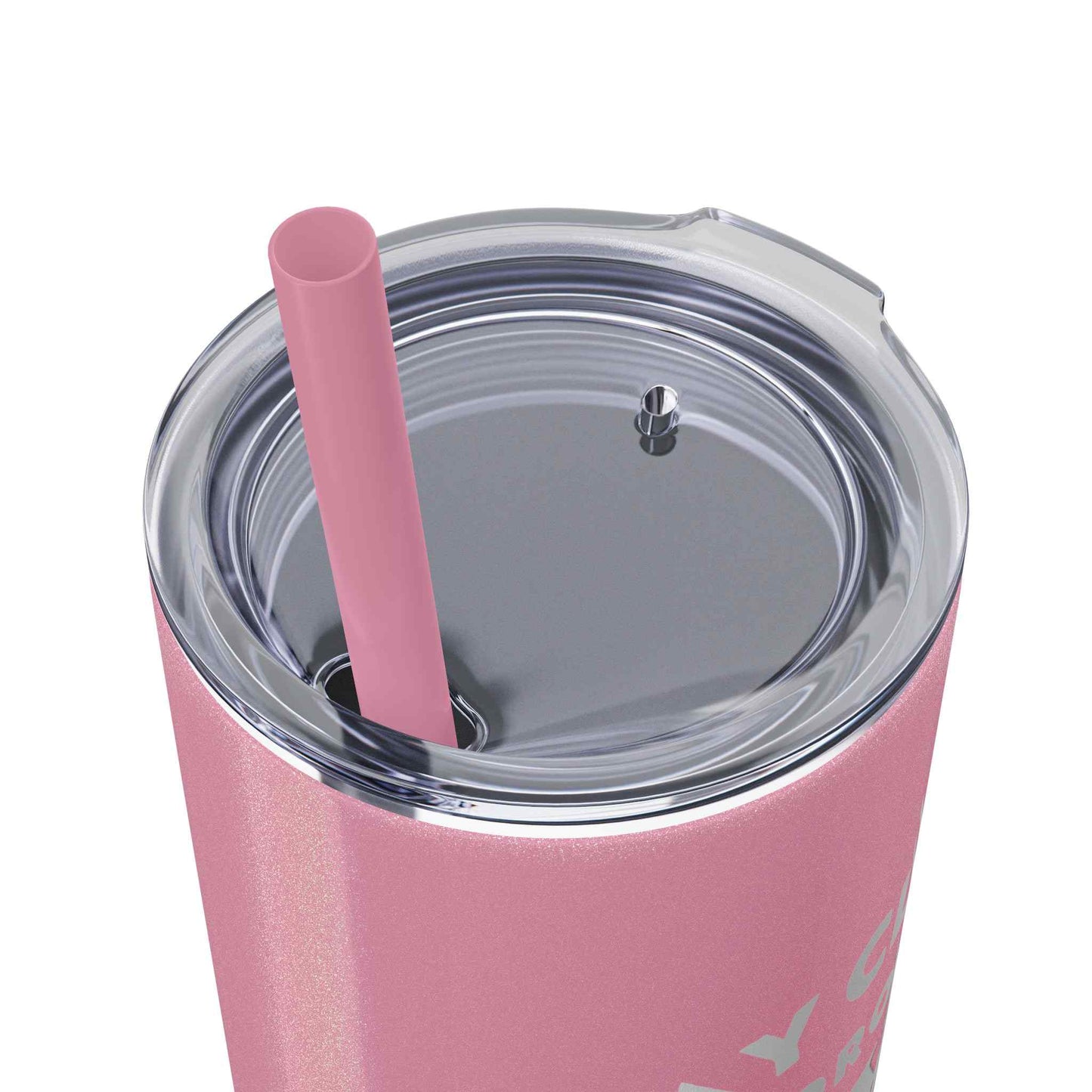 Dropping Gems Skinny Tumbler with Straw, 20oz