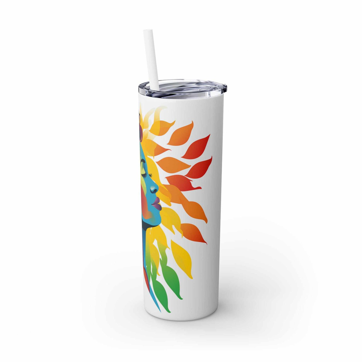 Her Hue Story Skinny Tumbler with Straw, 20oz